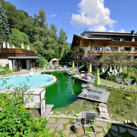 hotel with bathing pond in Austria
