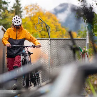 tourist at the Bikehotel Saalbach